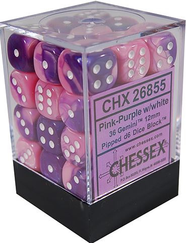 Chessex Gemini Pink Purple w/ Silver